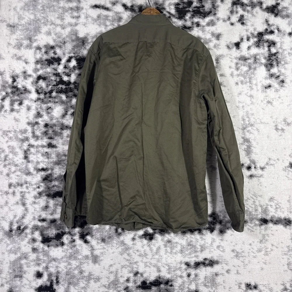 Banana Republic Shirt Mens Large Green Army Linen Expedition Y2k Paratrooper